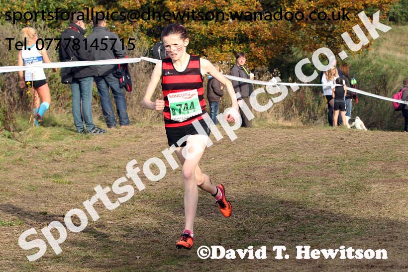Girls under-15s, National Cross Country Relays, Berry Park, Mansfield. Photo: David T. Hewitson/Sports for All Pics